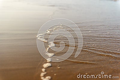 Capturing Serene Coastal Waves: Beach Bliss in Every Frame Stock Photo