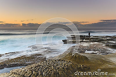 Photographer Capturing the High Seas Stock Photo