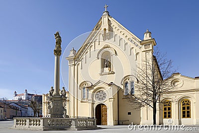 Capuchin church in Bratislava, Slovakia Stock Photo