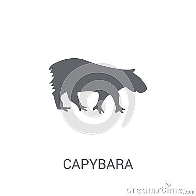 Capybara icon. Trendy Capybara logo concept on white background Vector Illustration