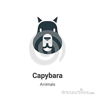 Capybara vector icon on white background. Flat vector capybara icon symbol sign from modern animals collection for mobile concept Vector Illustration