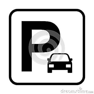 Car parking icon Vector Illustration