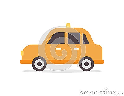 Taxi cars in flat design vector illustration Vector Illustration