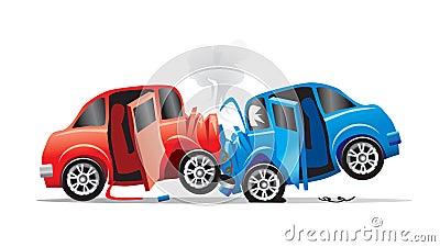 Car accident Vector Illustration