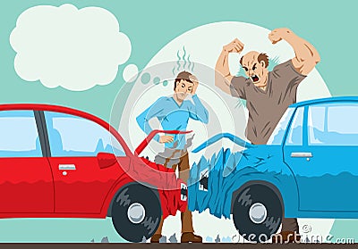 Car Accident Vector Illustration