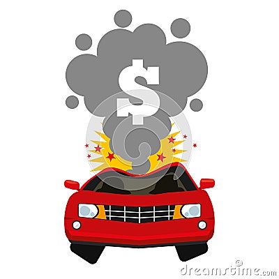 Car accident Vector Illustration