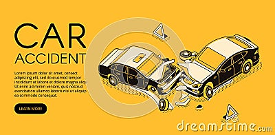 Car accident insurance vector illustration Vector Illustration