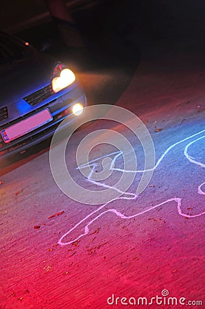 Car accident victim Stock Photo