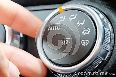 Car air conditioning Stock Photo