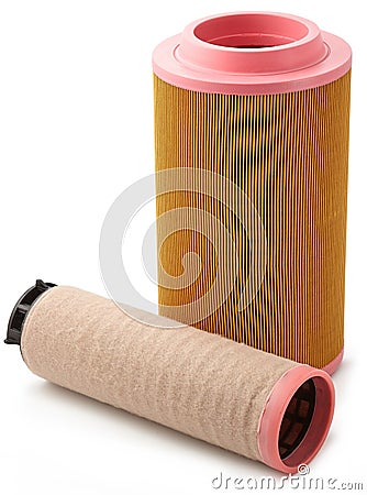 Car air filter cylindrical Stock Photo
