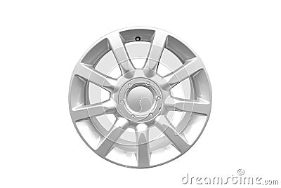 Car alloy wheel isolated Stock Photo