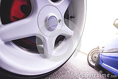 Car alloy wheels Stock Photo