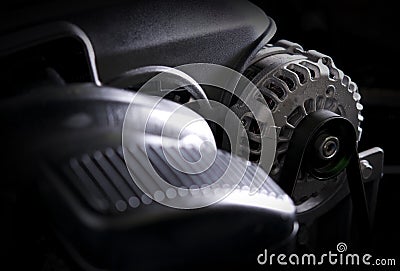 Car Alternator Closeup Stock Photo