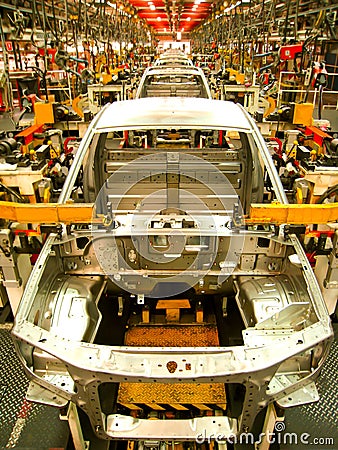 Car assembly line Editorial Stock Photo