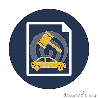 Car auction file Isolated Vector icon that can be easily modified or edited Vector Illustration