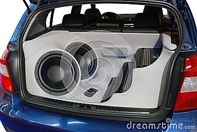 Car audio system Stock Photo