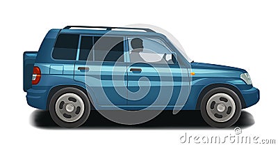 Car, auto, vehicle icon or symbol. Transport, offroader vector illustration Vector Illustration