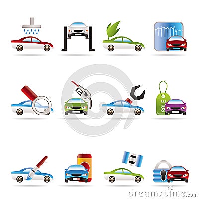 Car and automobile service icon Vector Illustration