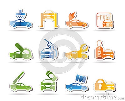 Car and automobile service icon Vector Illustration