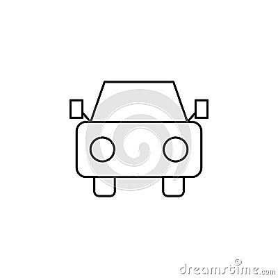 Car, Automobile, Transportation Thin Line Icon Vector Illustration Logo Template. Suitable For Many Purposes. Vector Illustration