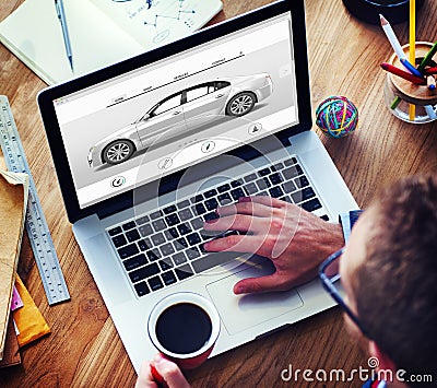 Car Automobile Transportation Vehicle Elegance Concept Stock Photo