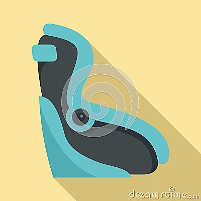 Car baby seatbelt icon, flat style Vector Illustration