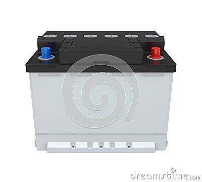 Car Battery Isolated Stock Photo