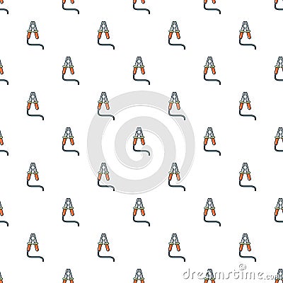 Car battery jumper cable pattern seamless Vector Illustration