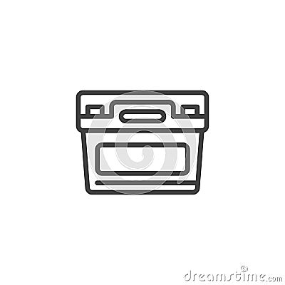 Car Battery line icon Vector Illustration