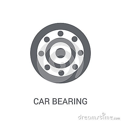 car bearing icon. Trendy car bearing logo concept on white background from car parts collection Vector Illustration