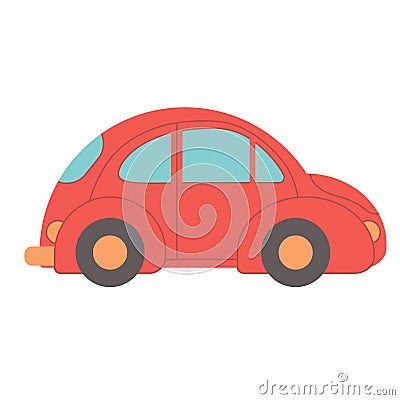 Car beetle flat illustration on white Vector Illustration