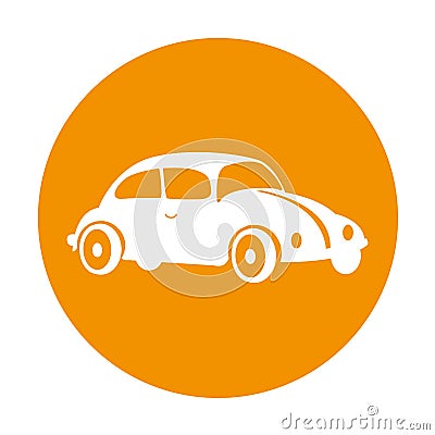 Car beetle isolated icon Vector Illustration