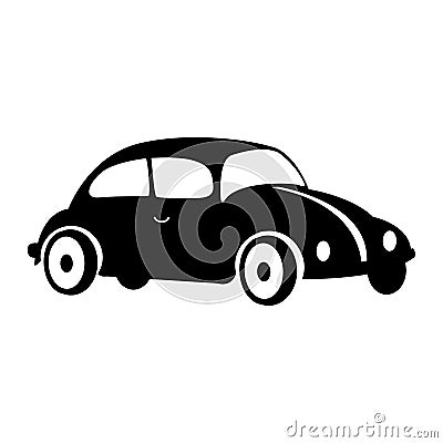 Car beetle isolated icon Vector Illustration