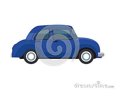 car blue vehicle color isolated icon Vector Illustration