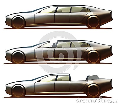 Car Body Limousine, Brougham and Landualet Stock Photo