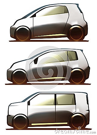 Car Body Microcar, City Car and Kei-Car Stock Photo