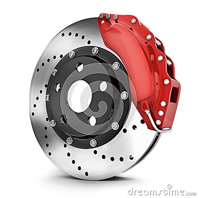 Car brake disk Cartoon Illustration