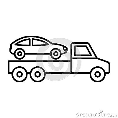 Car bring on truck Isolated Vector icon that can be easily modified or edited Vector Illustration