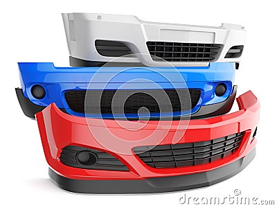 Car bumpers Stock Photo