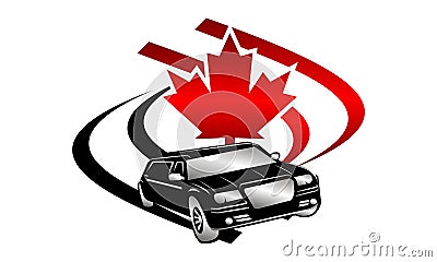 Car Canada Logo Design Template Vector Illustration