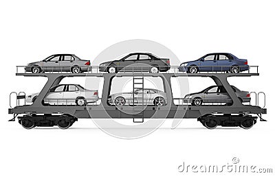 Car Carrier Truck Vehicle Isolated Stock Photo