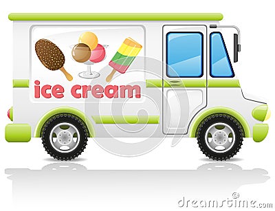 Car carrying ice cream vector illustration Vector Illustration