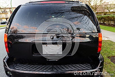 Car Rear Window Stock Photo