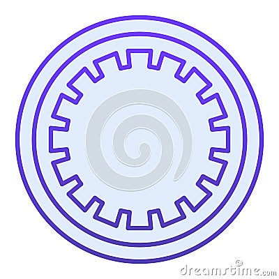 Car clutch plate flat icon. Car disc blue icons in trendy flat style. Automobile rim gradient style design, designed for Vector Illustration