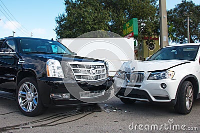 Car collision Editorial Stock Photo