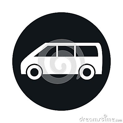 Car compact cuv model transport vehicle block and flat style icon design Vector Illustration