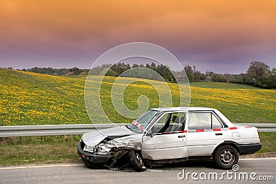 Car crash Stock Photo