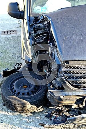 Car crash Stock Photo