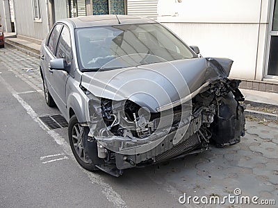 Car Crash Stock Photo