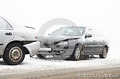 Car crash accident Stock Photo